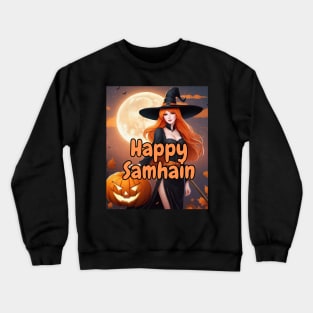 Happy Samhain Witch Crewneck Sweatshirt